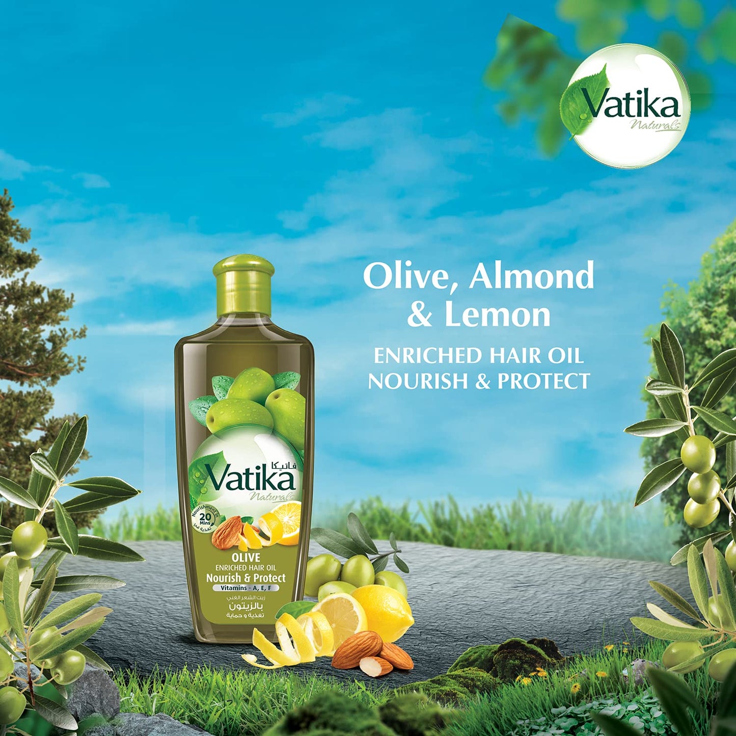 Vatika Olive Enriched Hair Oil – 300ml Bottle | Nourishing Hair Care for Stronger, Shinier Hair