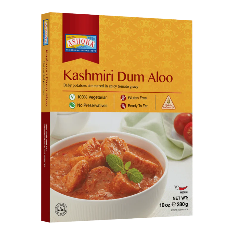 Ashoka Kashmiri Dum Aloo – 280g | Ready-to-Eat | Authentic Spiced Potato Curry | Vegetarian Indian Meal