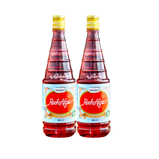Hamdard Rooh Afza (روح افزا) – 2 Bottles (800ml Each) | Authentic Summer Syrup