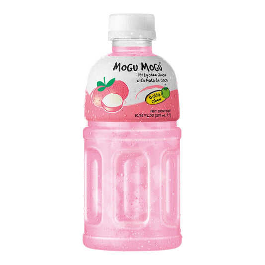 Mogu Mogu Lychee Drink with Nata de Coco – 6-Pack (320ml Each) | Chewy Coconut Bits | Refreshing & Fun