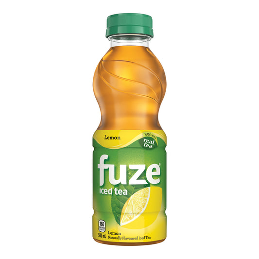 Fuze Iced Tea Lemon – 12 x 500ml Bottles | Refreshing Cold Drink | Bulk Pack for Home or Events