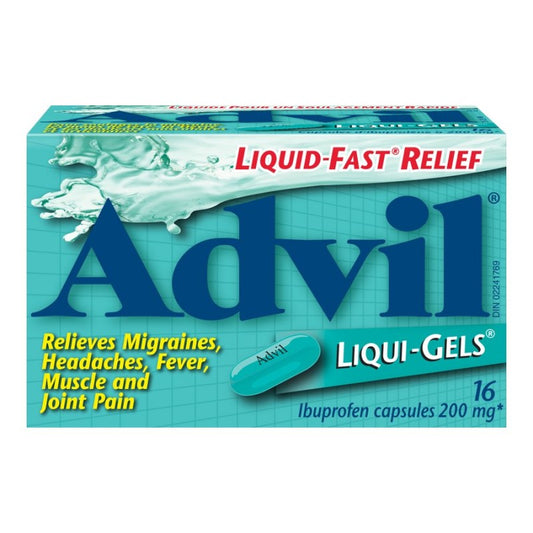 Advil Liqui-Gels 200mg – 16 Capsules (Ibuprofen)